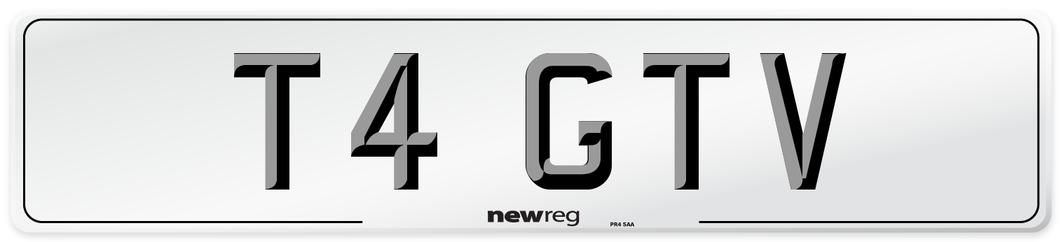 T4 GTV Number Plate from New Reg